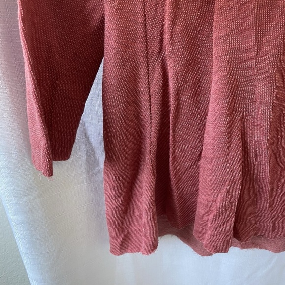 Free People Beach Beatnik Tunic Top Rose Coral Size Small Raw Hem - Picture 8 of 10